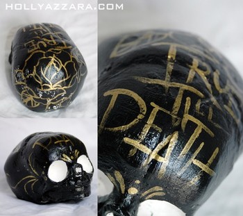 Tattoos - Black Fetus Skull - 38031